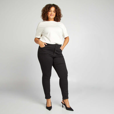 Skinny stretch trousers - 5 pockets - L30 BLACK