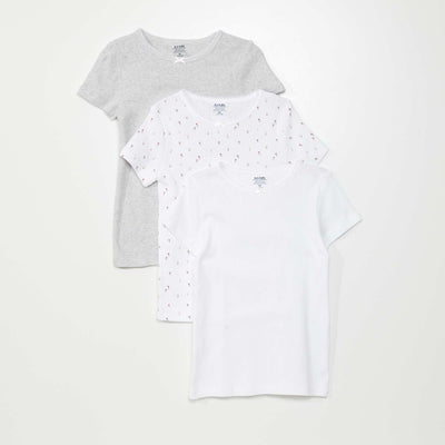 Pack of 3 T-shirts WHITE