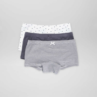 Pack of 3 pairs of boy shorts BLACK
