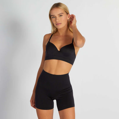 Microfibre boy shorts BLACK