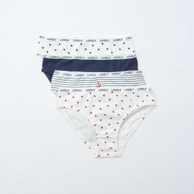 Pack of 4 pairs of printed briefs WHITE