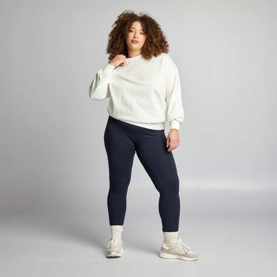 Long cotton leggings BLUE