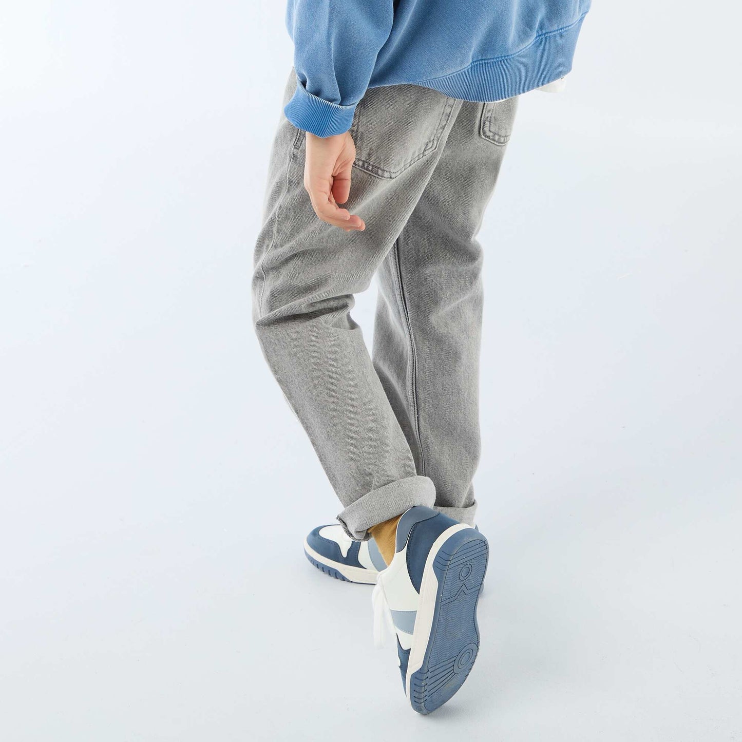 5-pocket straight-leg jeans GREY