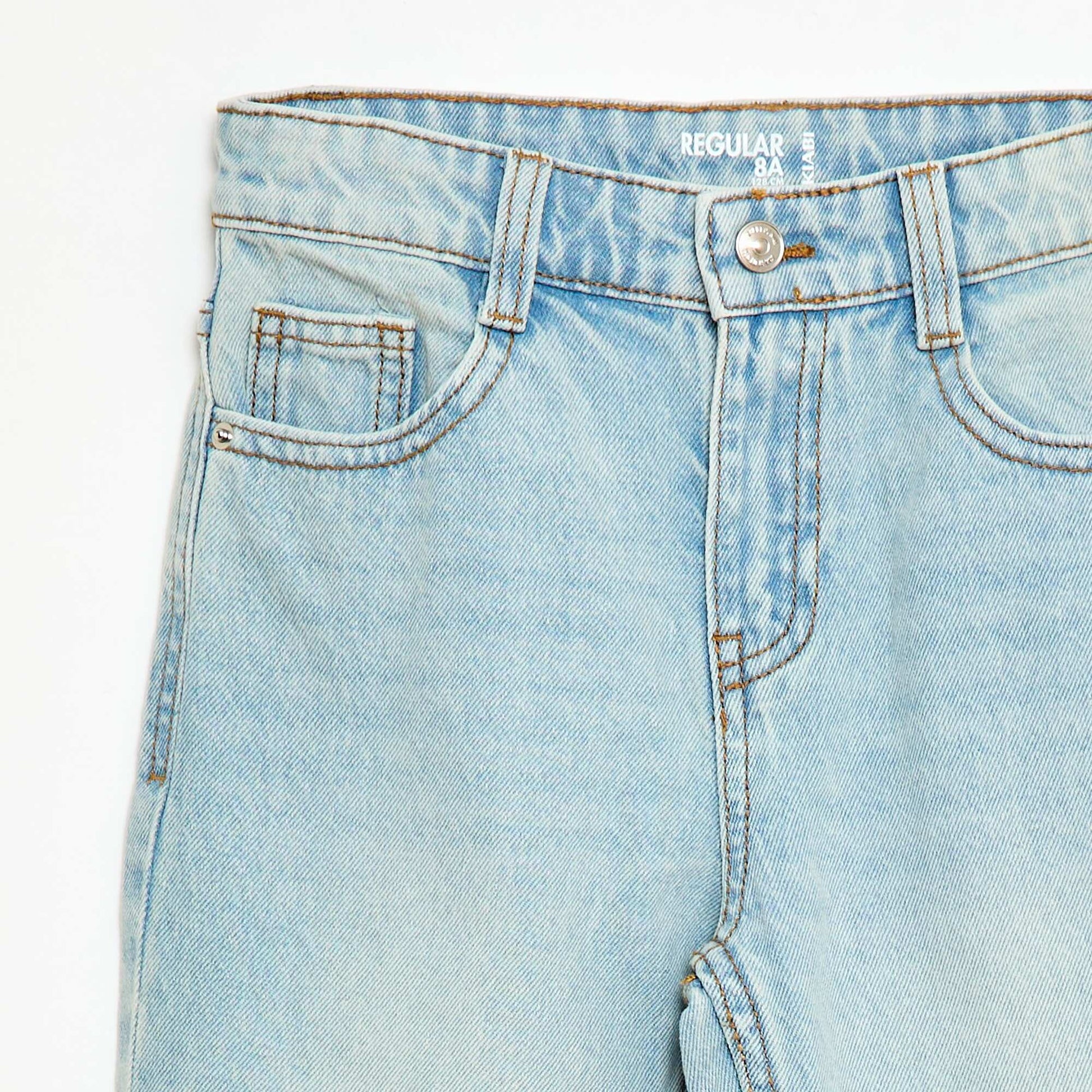5-pocket straight-leg jeans BLUE