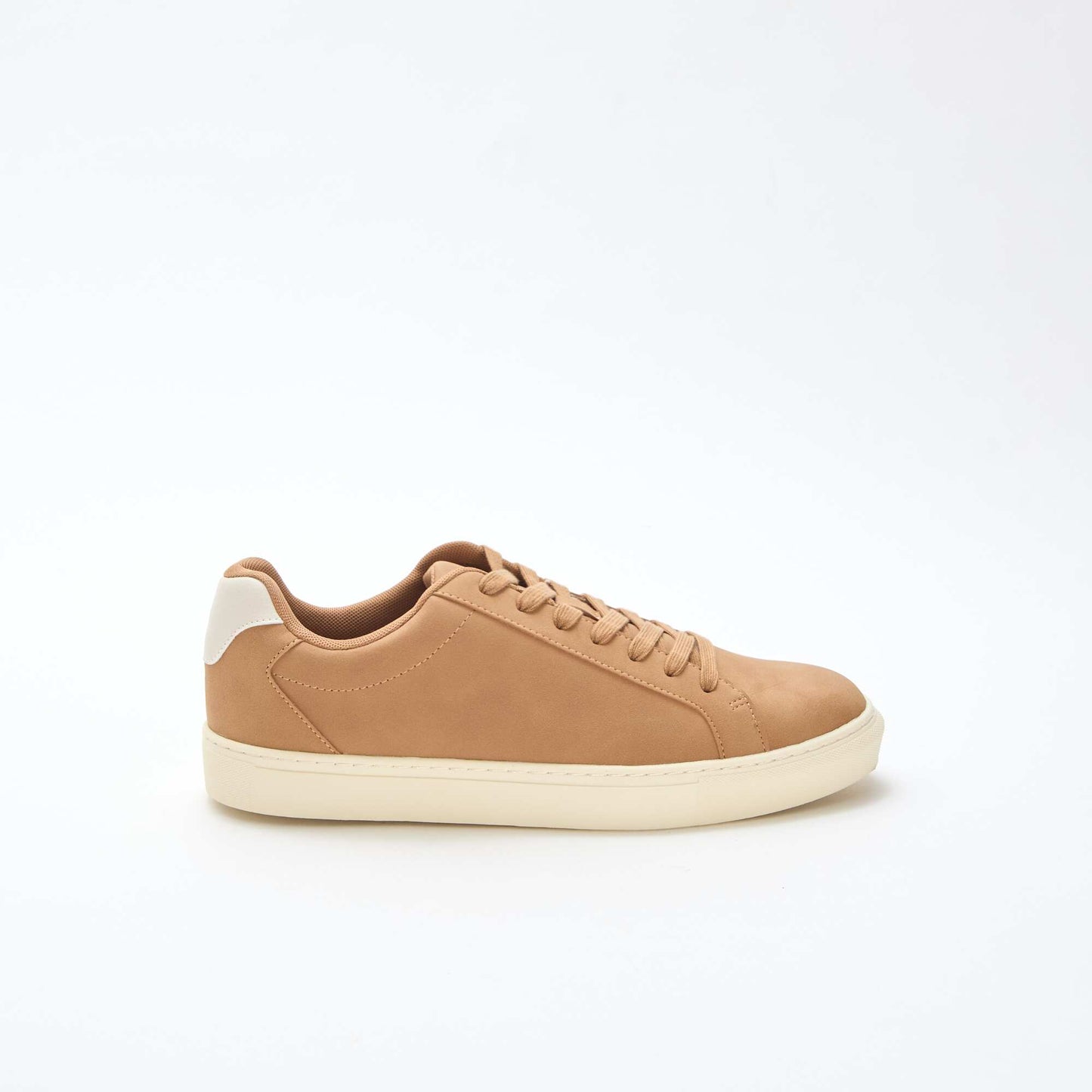 Textured low-top trainers BEIGE