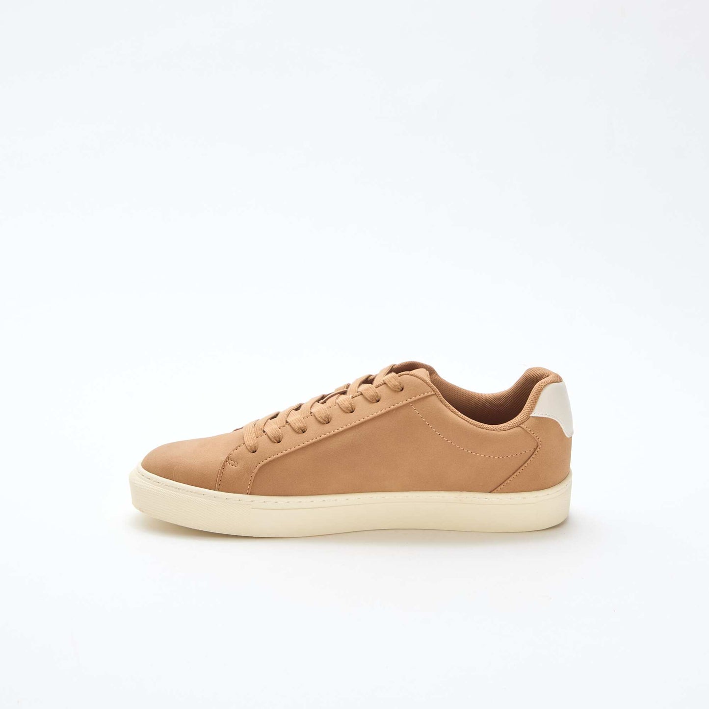 Textured low-top trainers BEIGE