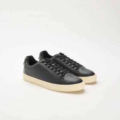 Textured low-top trainers BLACK