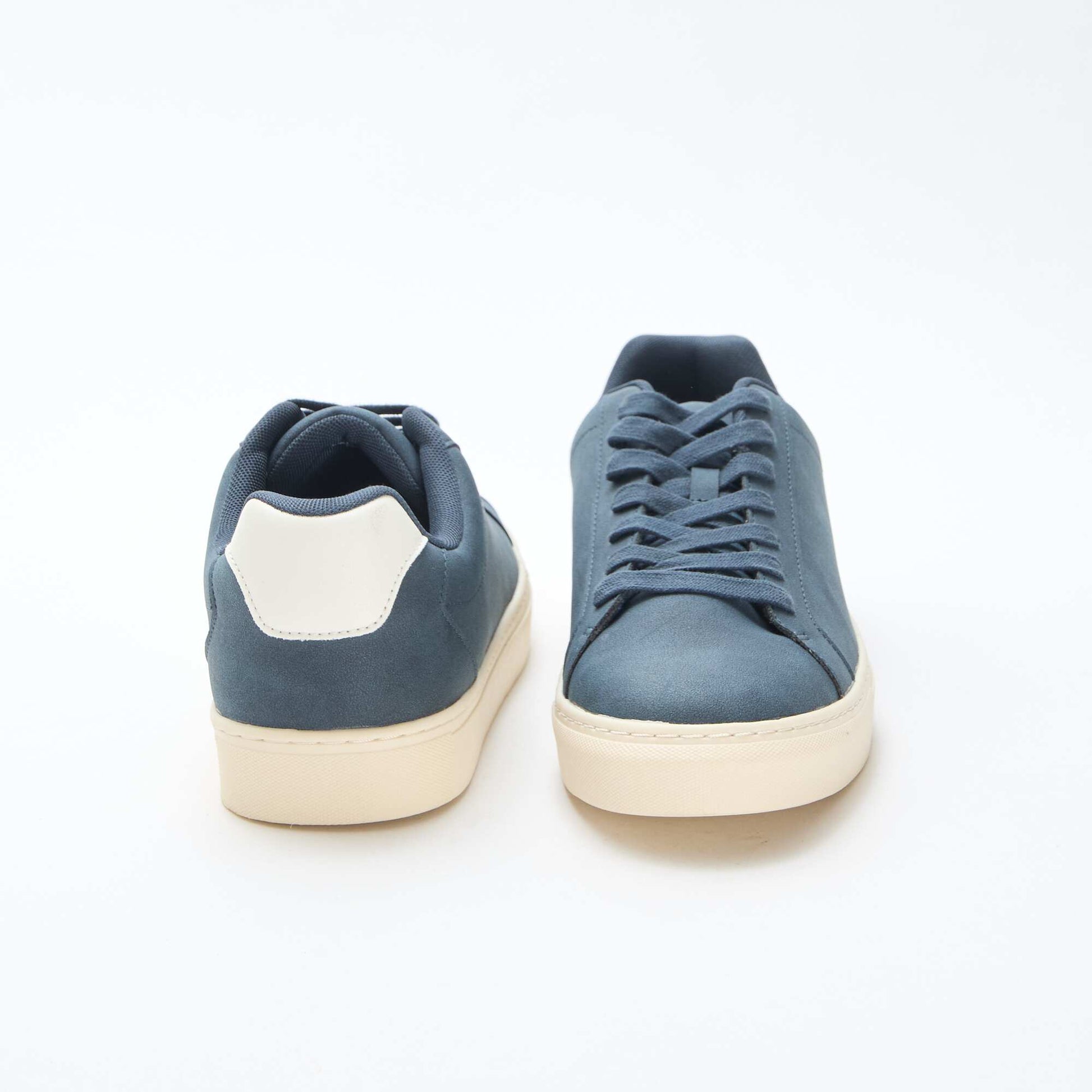Textured low-top trainers BLUE