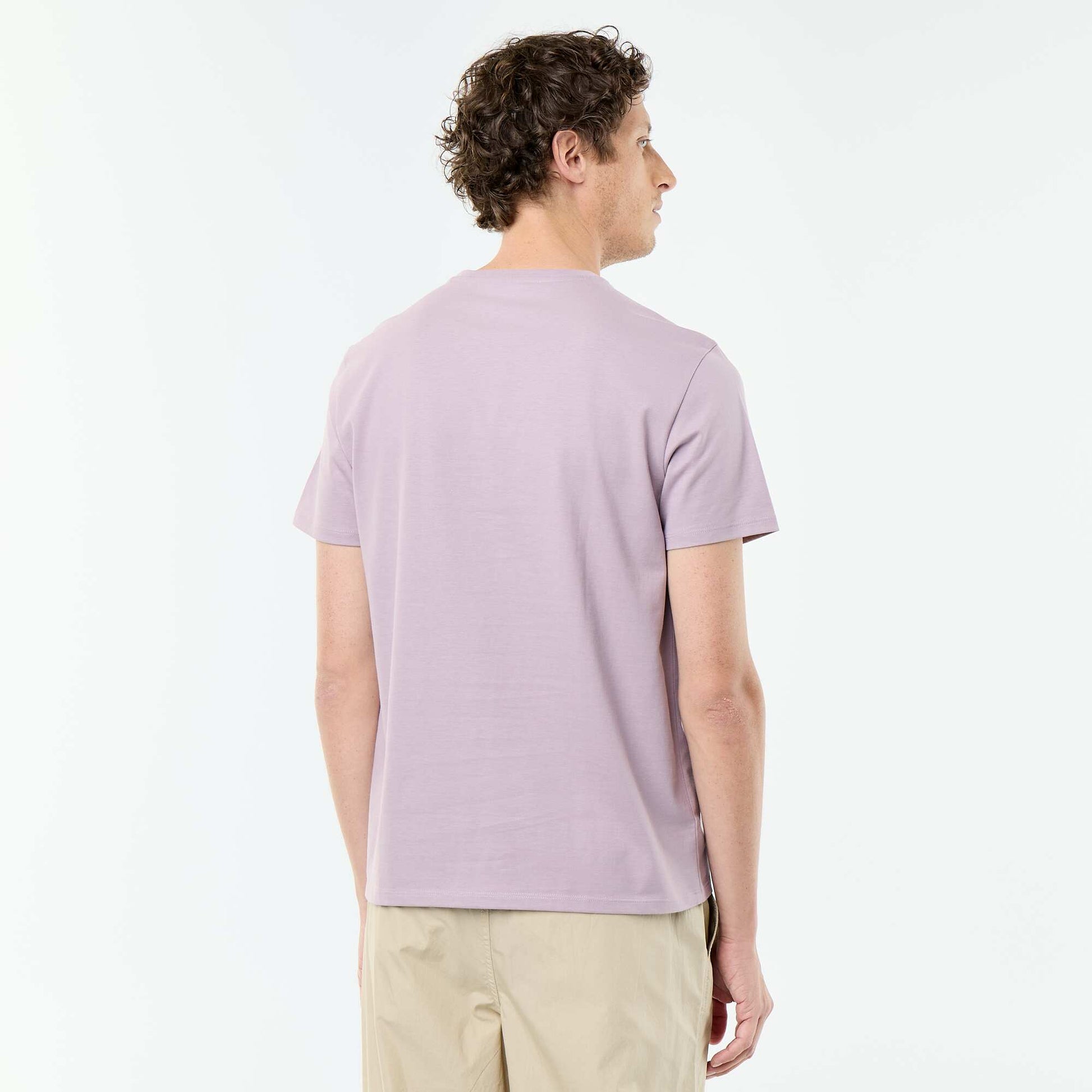 Round-neck cotton T-shirt PINK