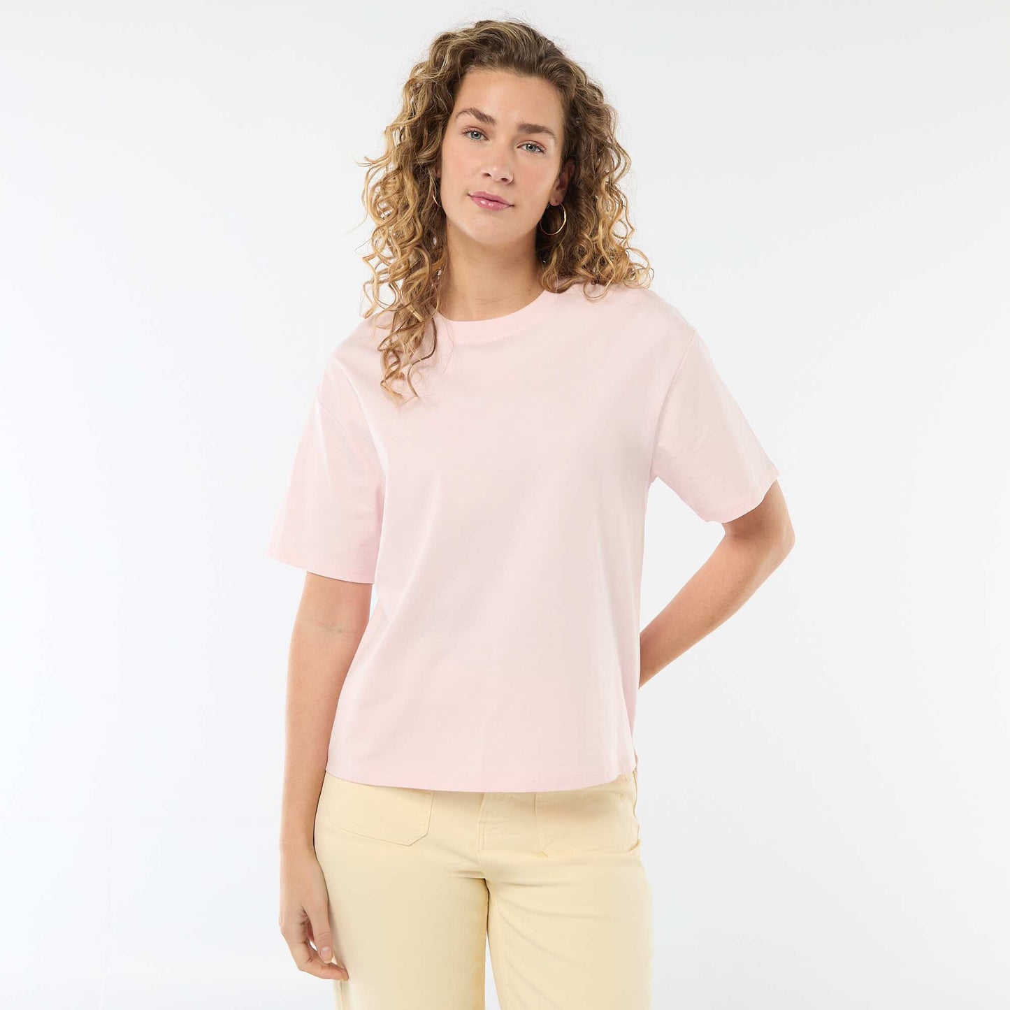 Oversized Round-Neck T-shirt PINK