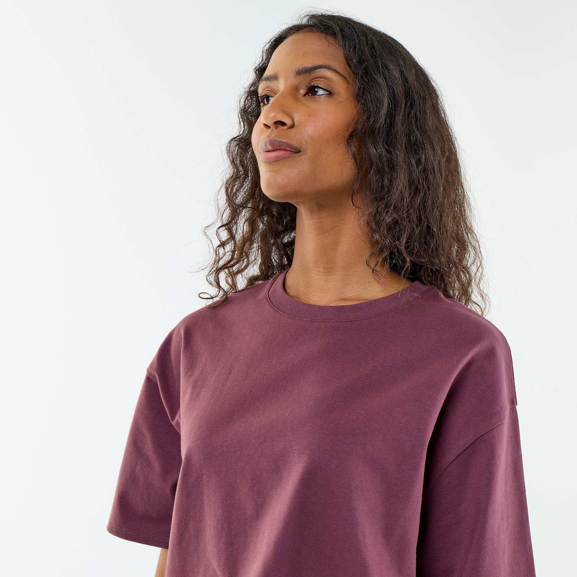 Oversized Round-Neck T-shirt PURPLE