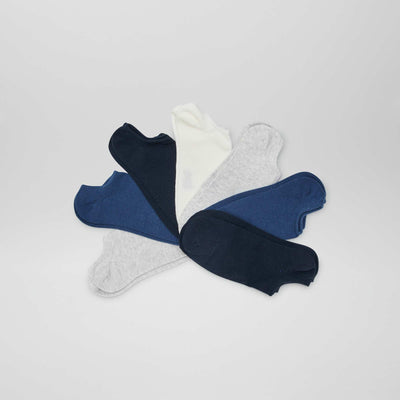 Pack of 7 pairs of invisible socks BLUE