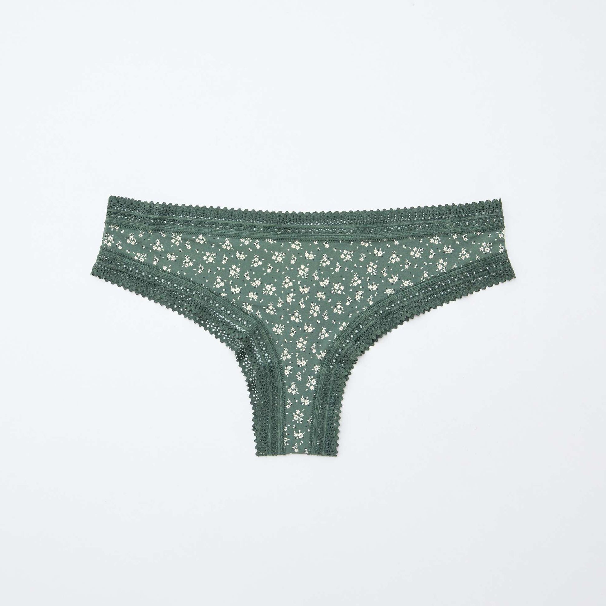 Pack of 3 Printed Microfibre Thongs GREEN