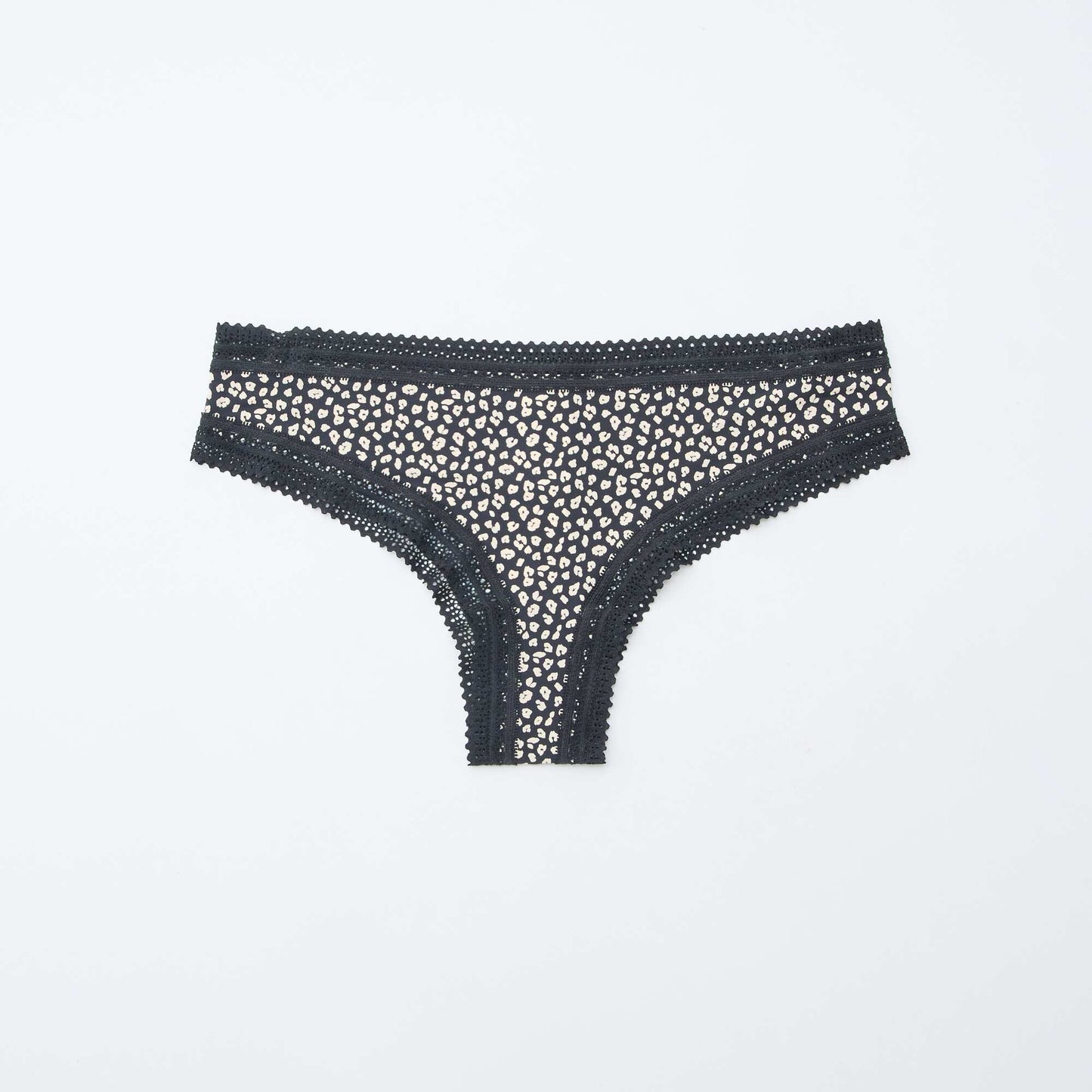 3-Pack Printed Microfiber Thong Set BLACK