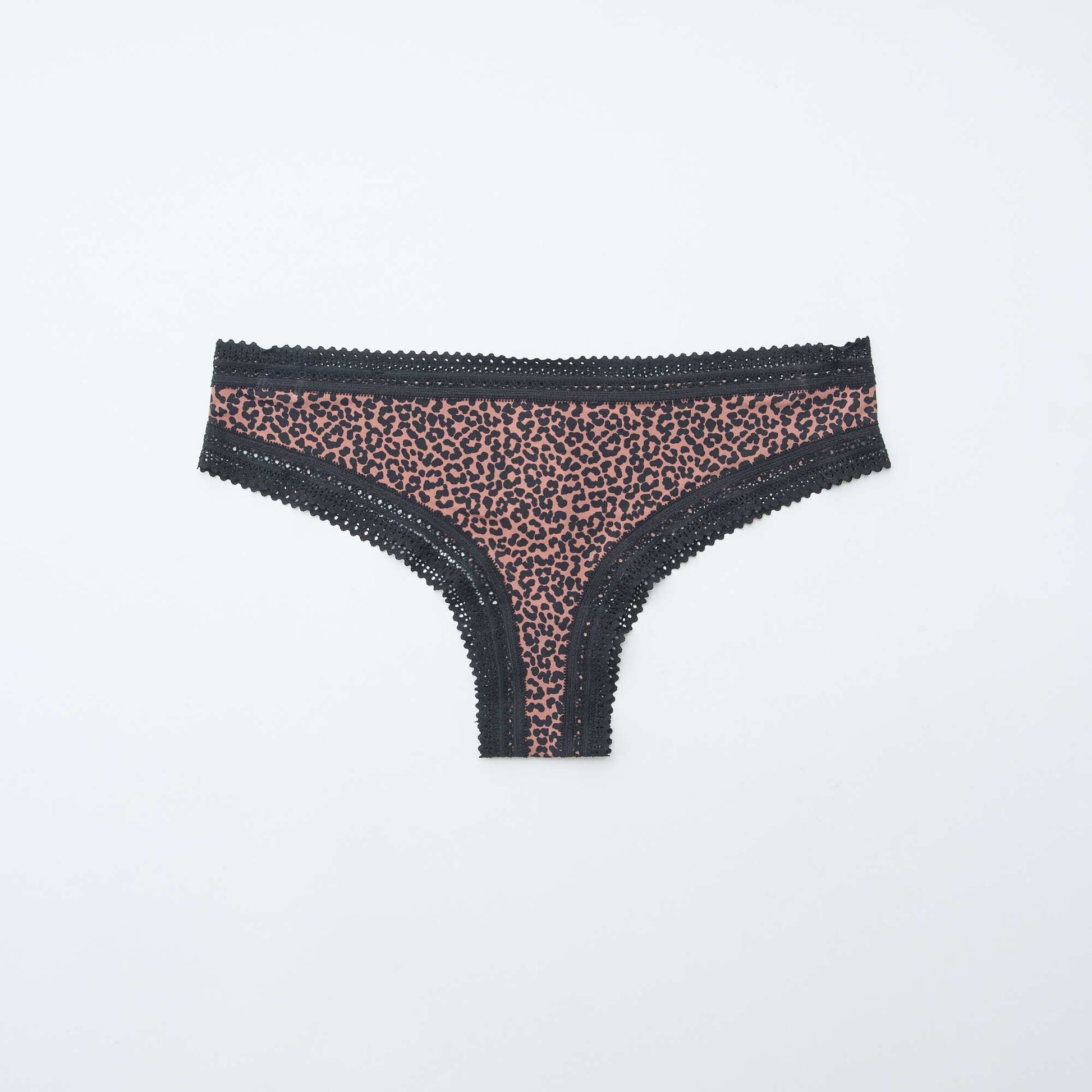 3-Pack Printed Microfiber Thong Set BLACK