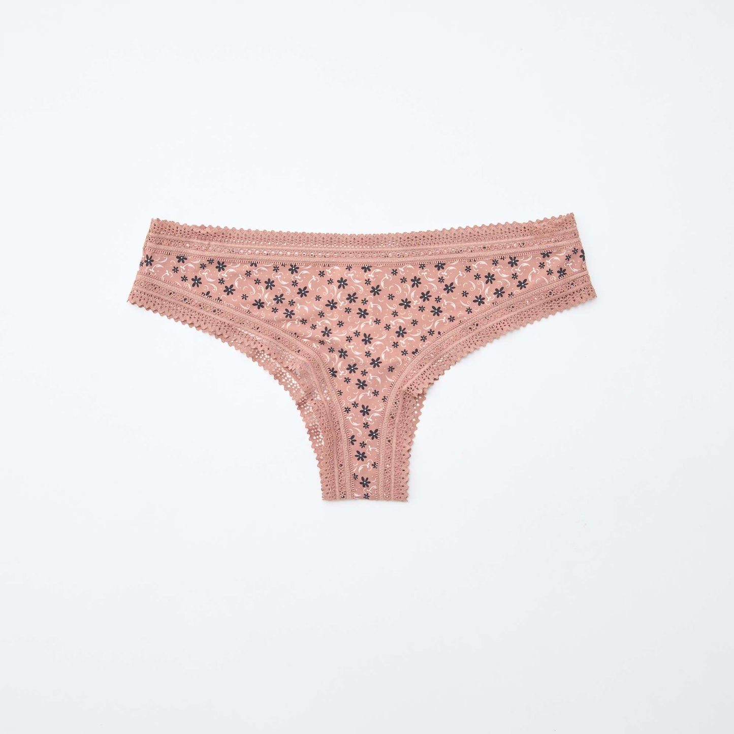 Pack of 3 Printed Microfibre Thongs BLACK