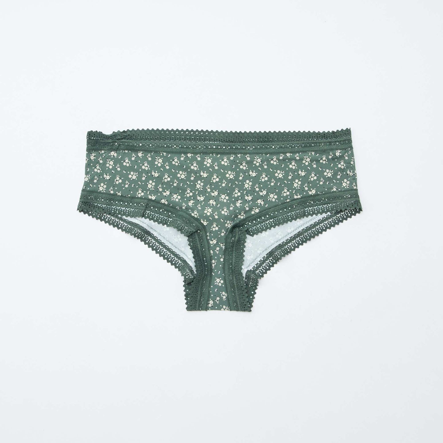 Pack of 3 Printed Microfibre Shorty Briefs GREEN