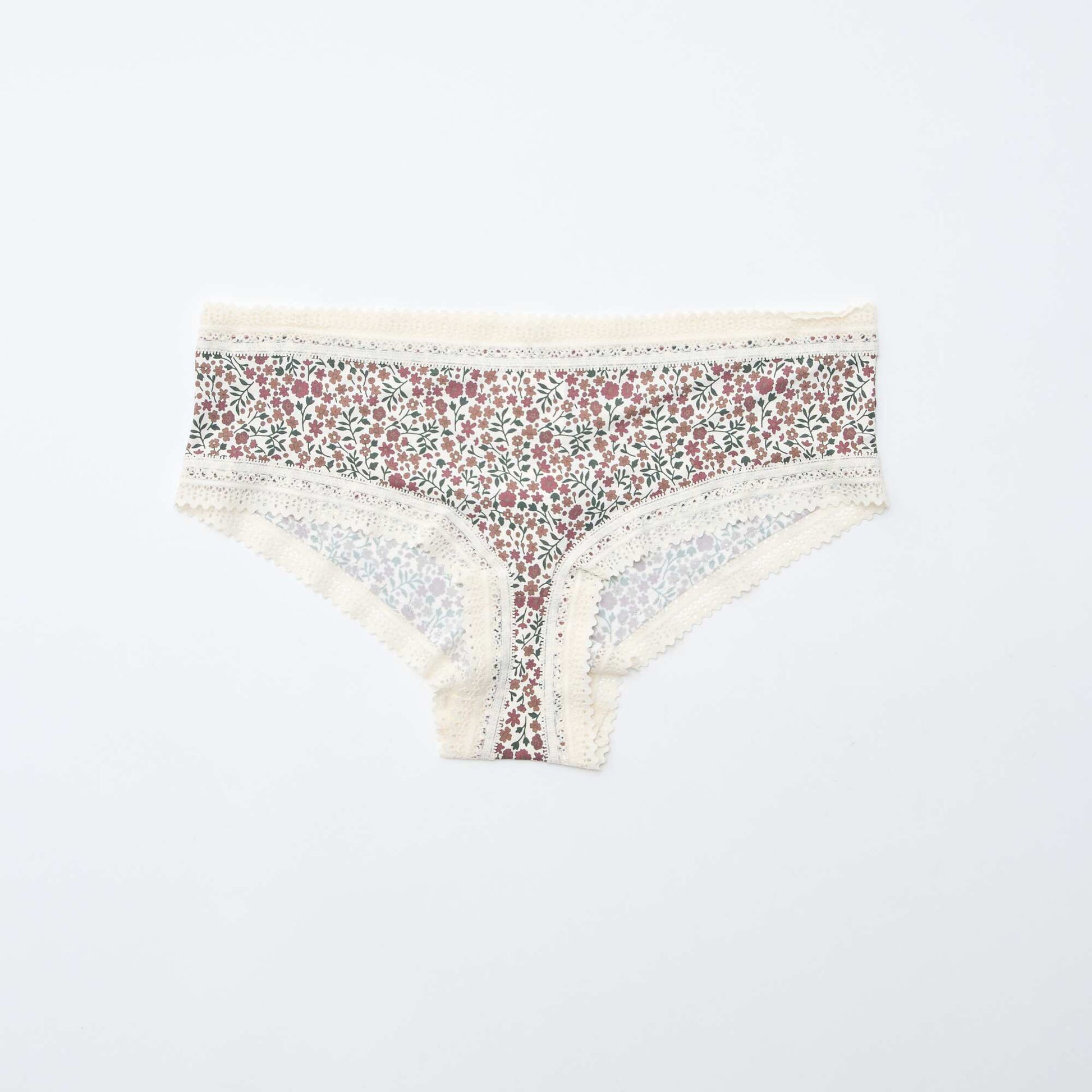 Pack of 3 Printed Microfibre Shorty Briefs GREEN