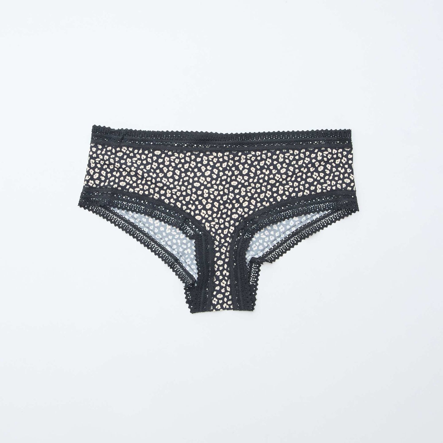 3-Pack Printed Microfiber Boy Shorts BLACK