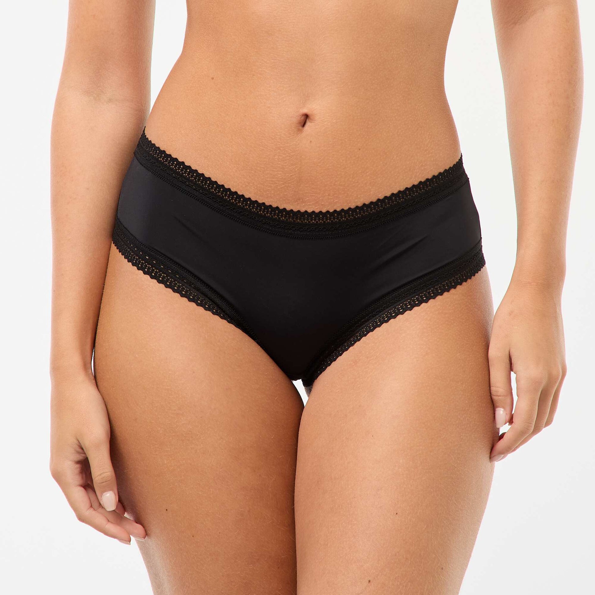 3-Pack Printed Microfiber Boy Shorts BLACK