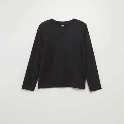 Basic long-sleeved T-shirt BLACK