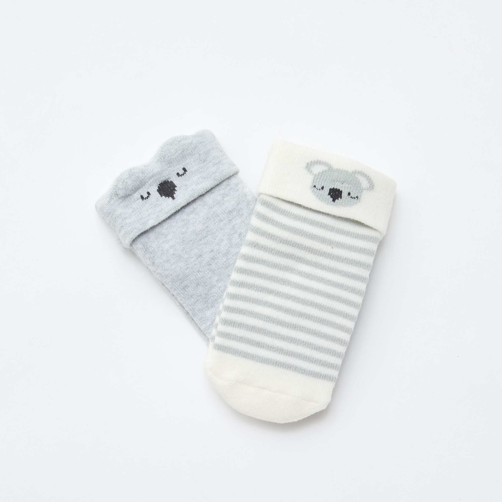 2-pack of newborn socks GREY