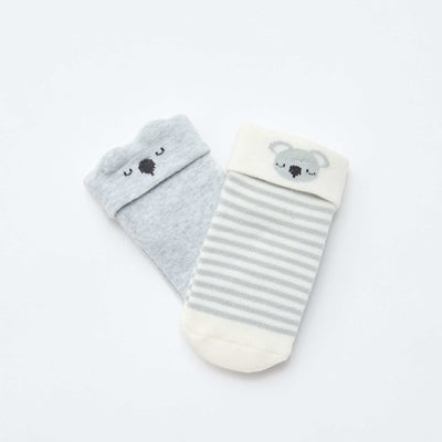 2-pack of newborn socks GREY