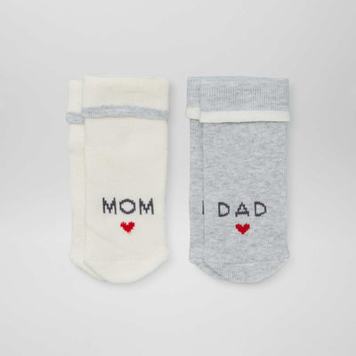 2-Pack Newborn Socks GREY