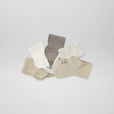 3-Pack of Newborn Socks BEIGE