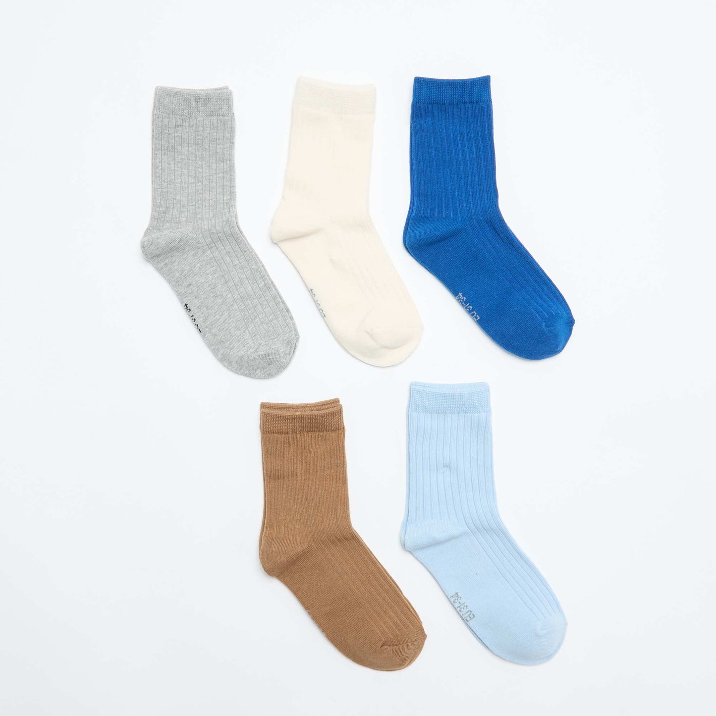 Pack of 5 plain socks BROWN
