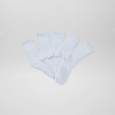 5-Pack of High Knit Socks WHITE
