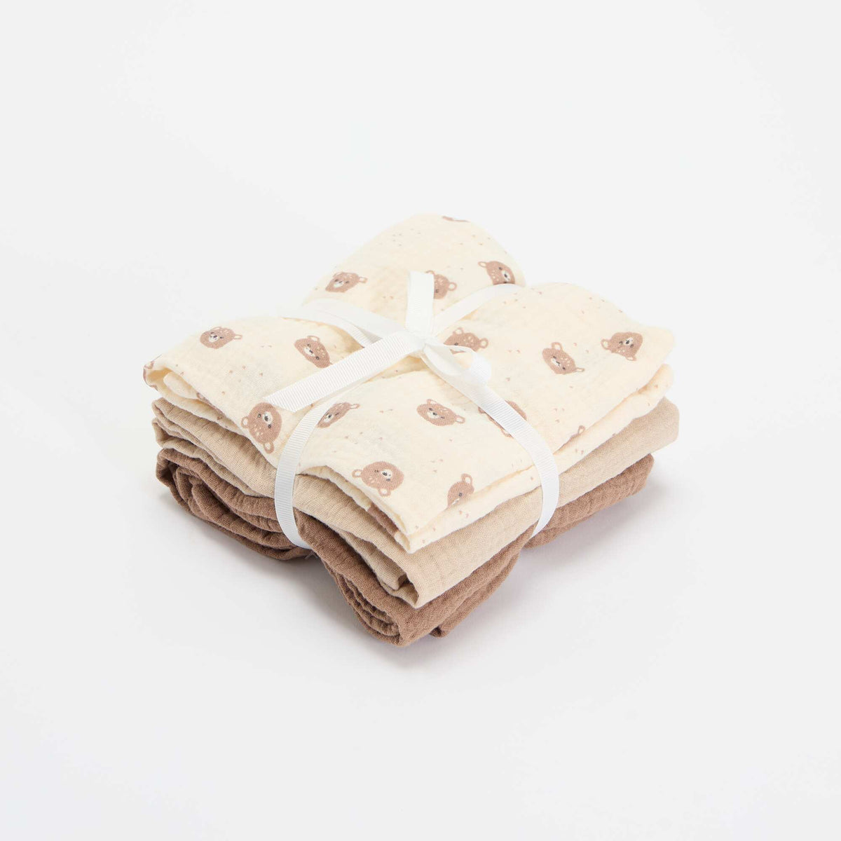 3-Pack Muslin Swaddles BEIGE