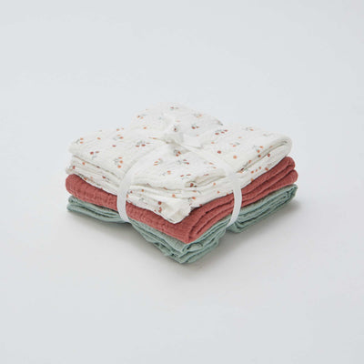 Pack of 3 muslin squares BEIGE