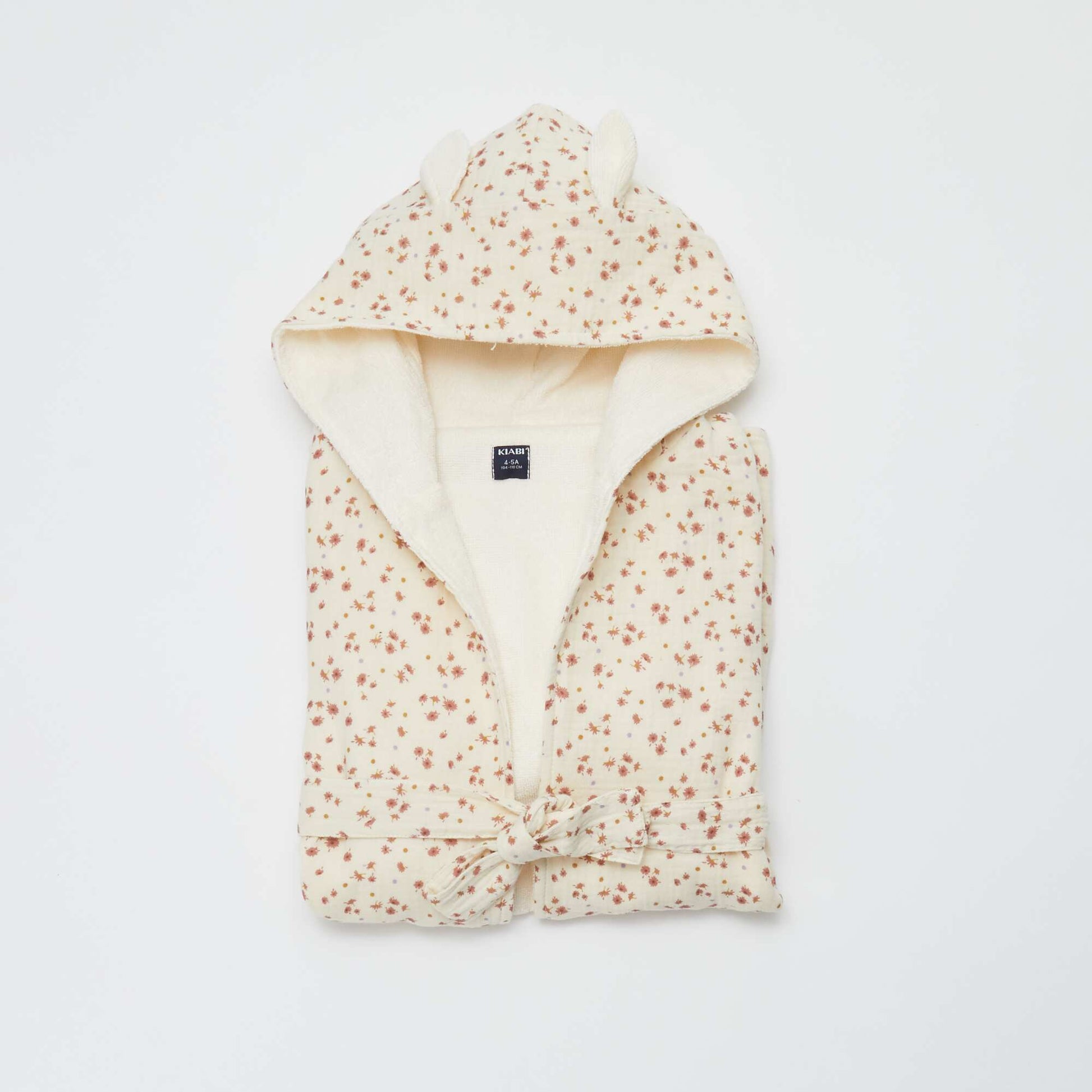 Terry and Cotton Gauze Bathrobe - Kiabi Home WHITE