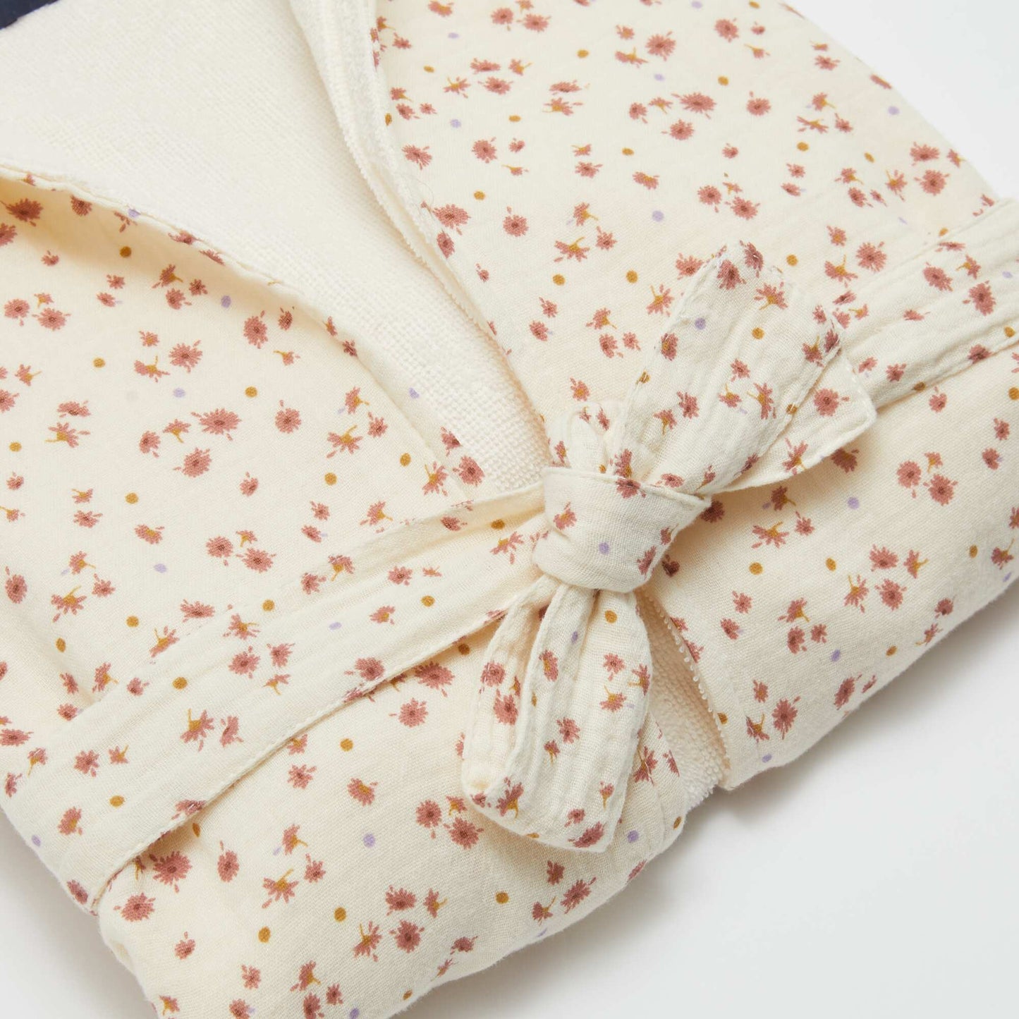 Terry and Cotton Gauze Bathrobe - Kiabi Home WHITE