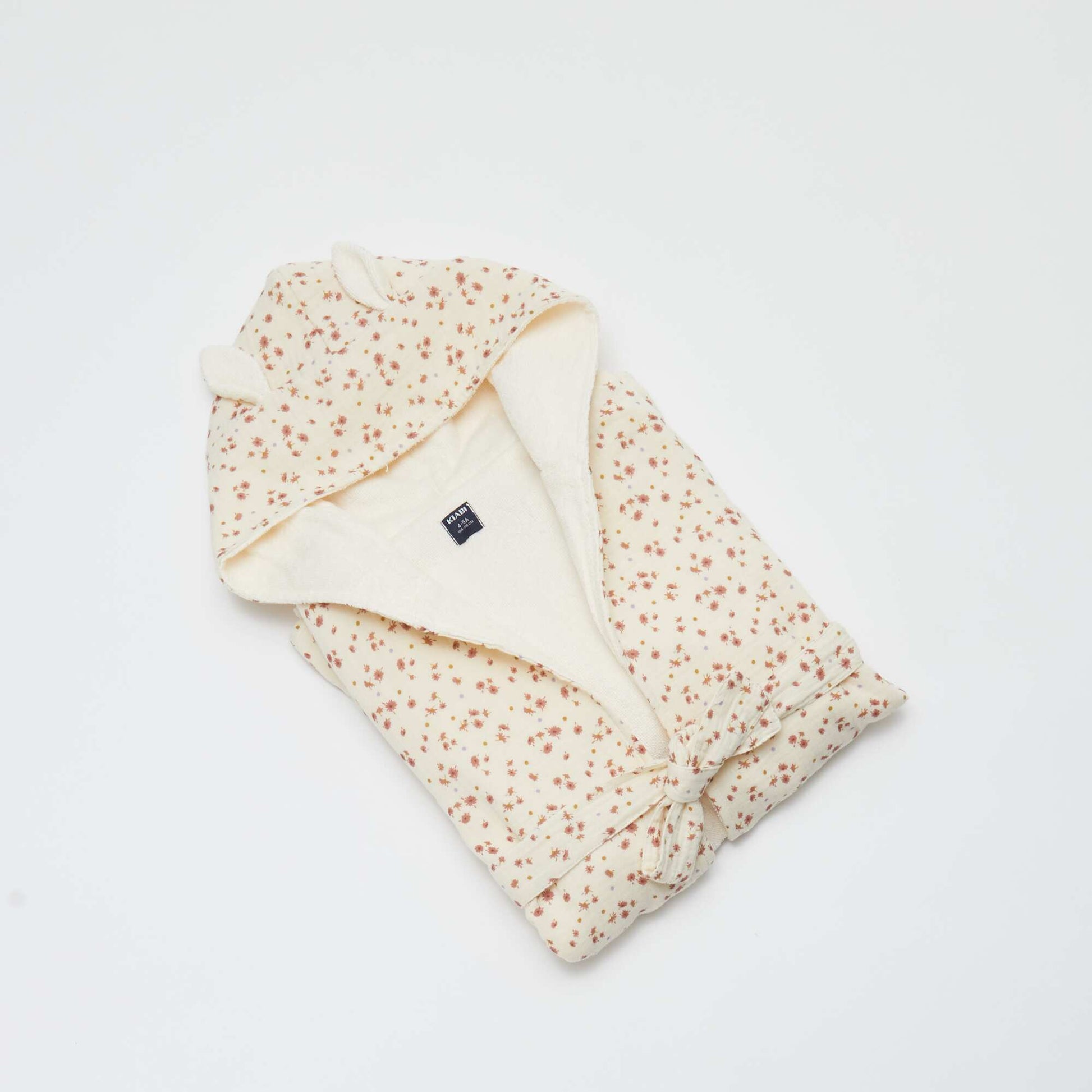 Terry and Cotton Gauze Bathrobe - Kiabi Home WHITE