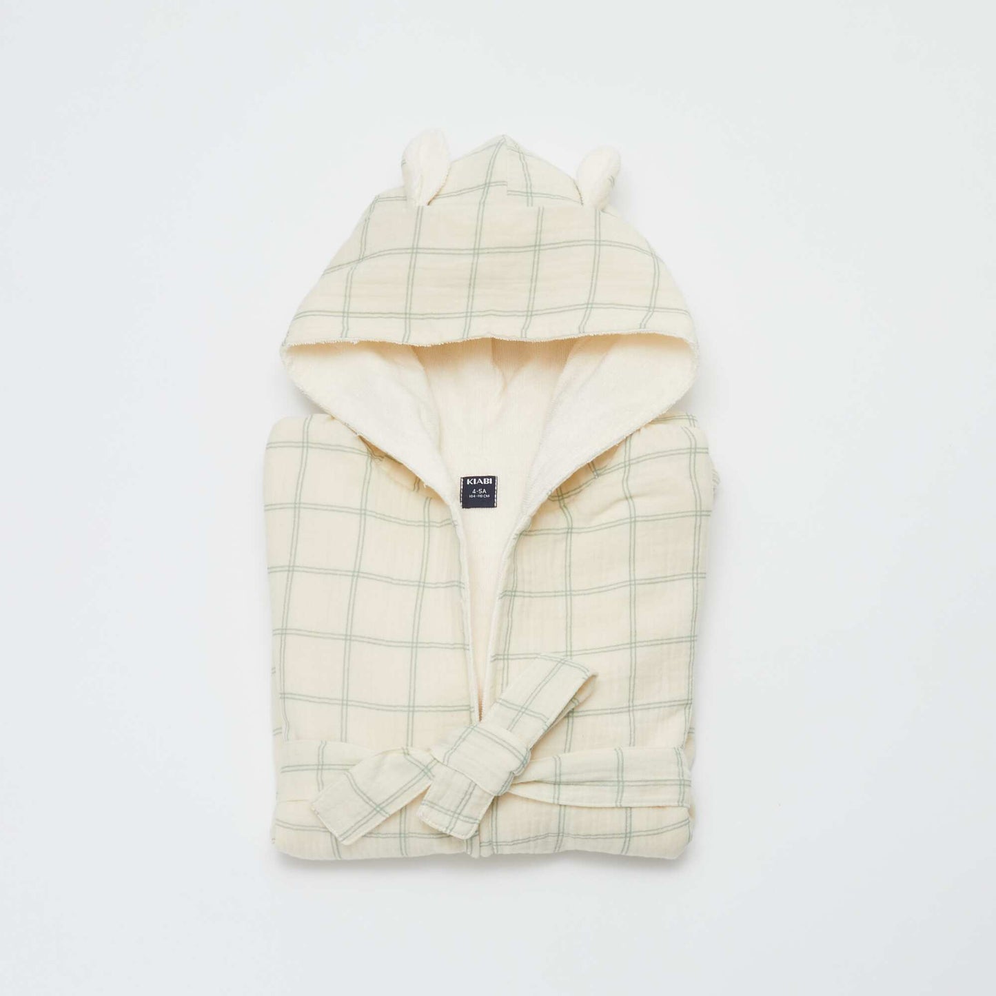 Terry and Cotton Gauze Bathrobe - Kiabi Home BEIGE