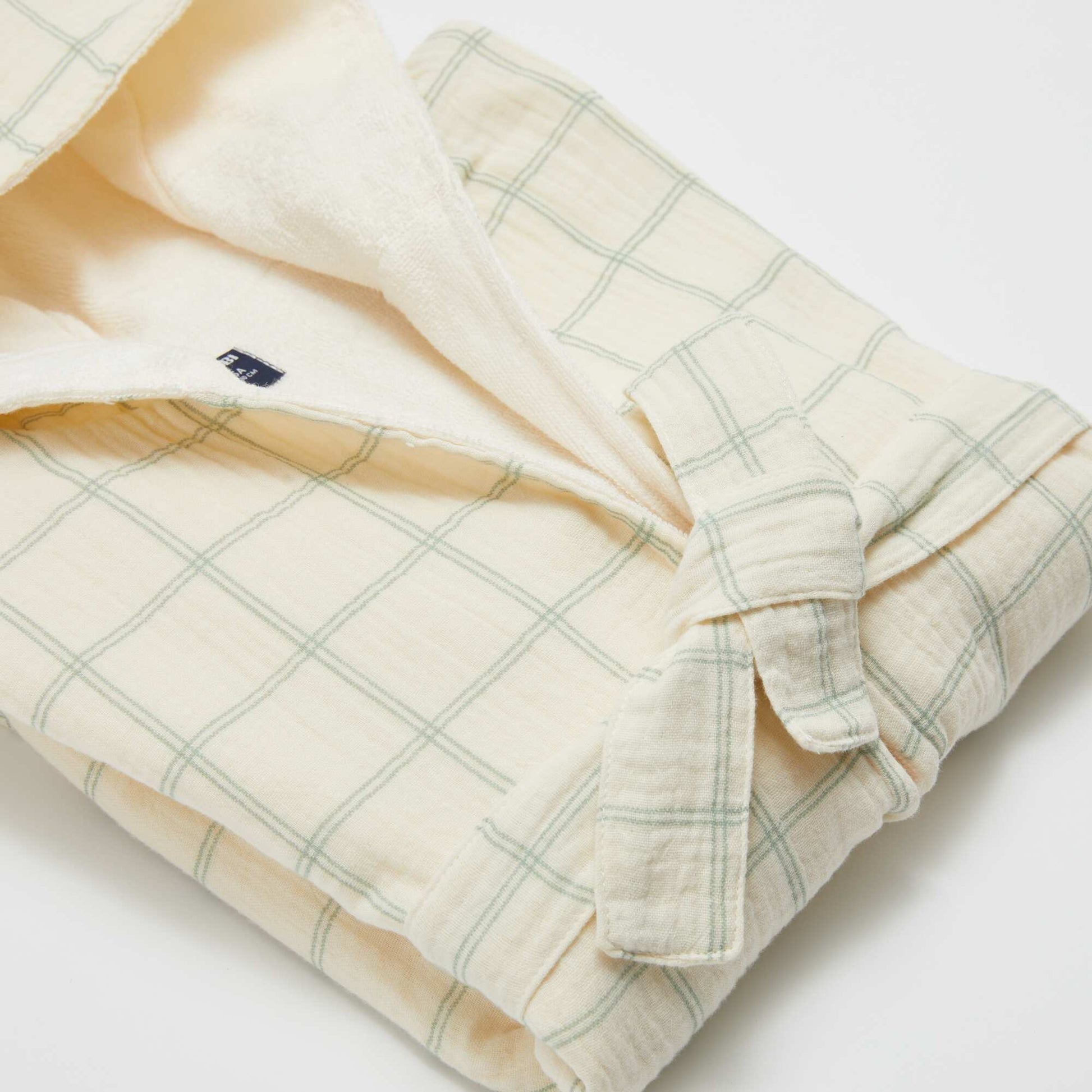 Terry and Cotton Gauze Bathrobe - Kiabi Home BEIGE
