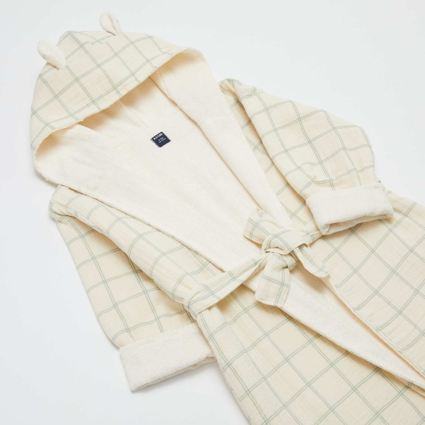 Terry and Cotton Gauze Bathrobe - Kiabi Home BEIGE