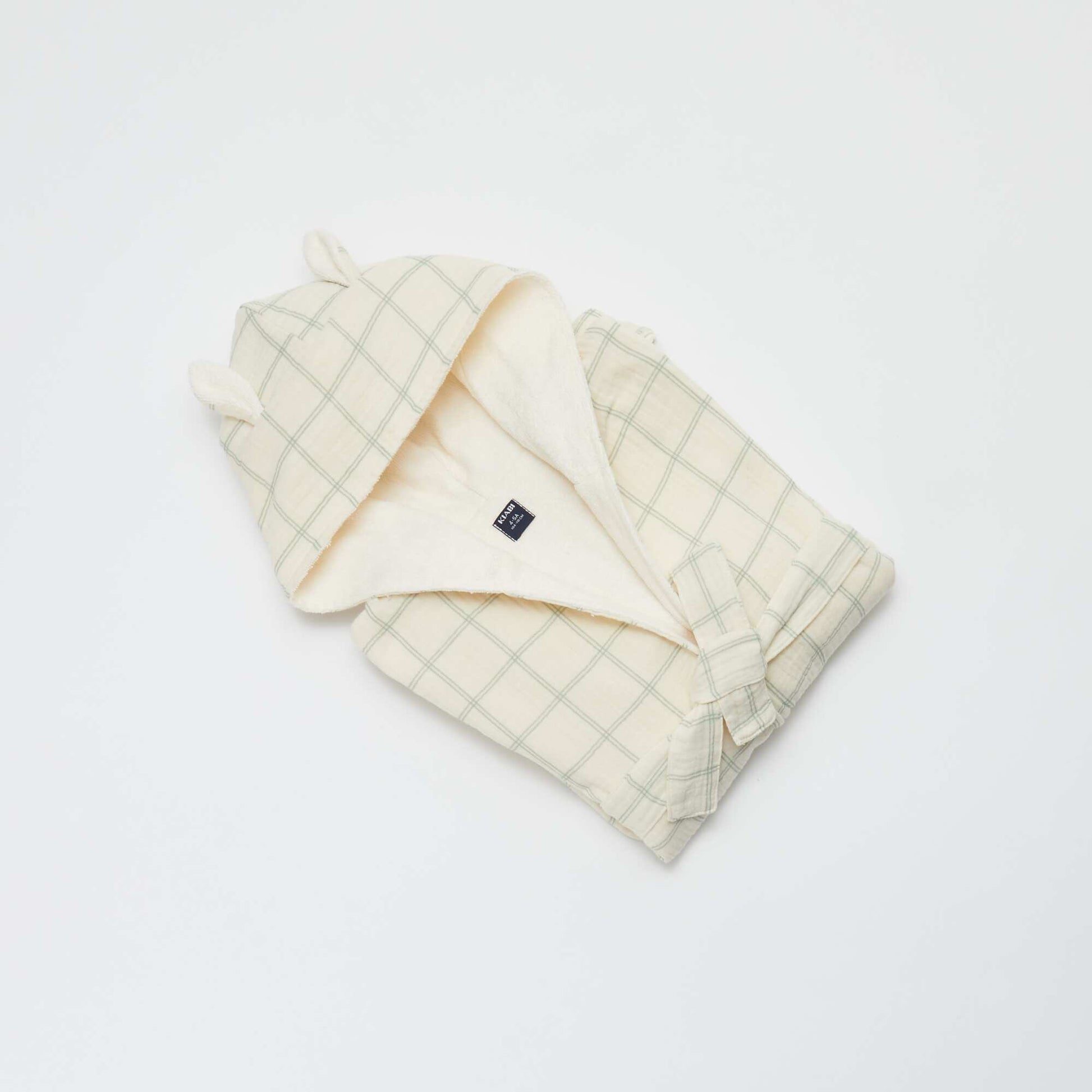 Terry and Cotton Gauze Bathrobe - Kiabi Home BEIGE