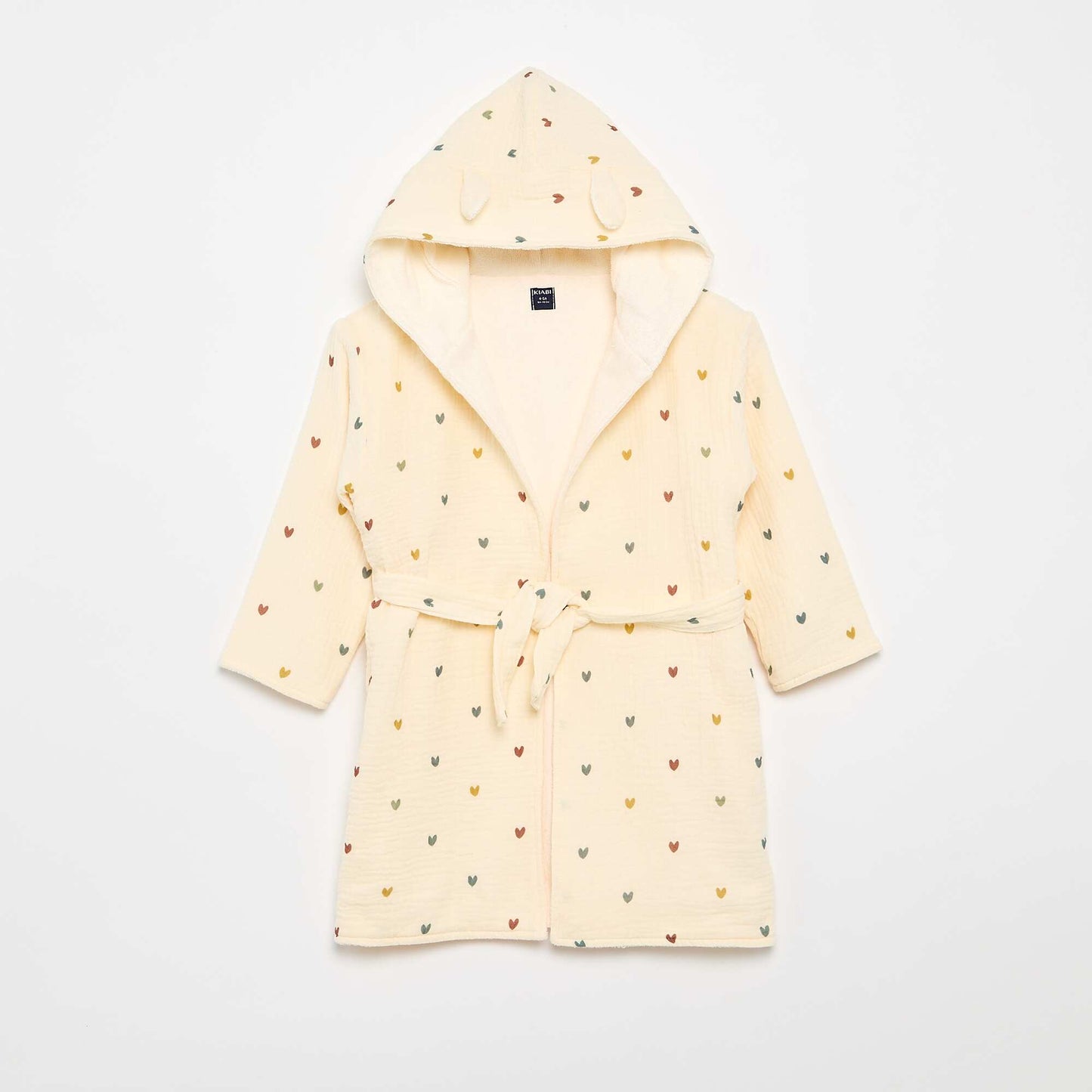 Terry and Cotton Gauze Bathrobe - Kiabi Home BEIGE