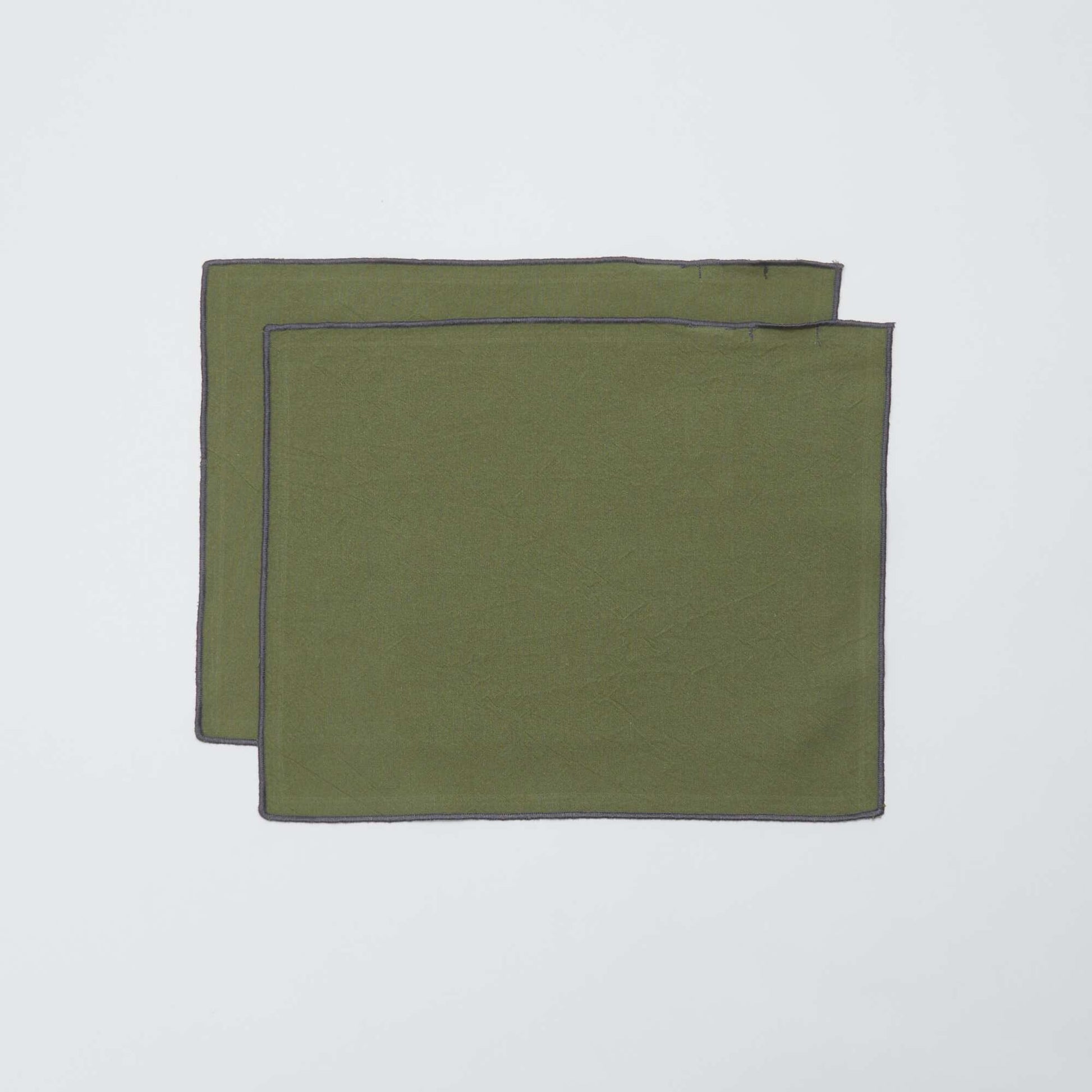 Set of 2 2-in-1 Plain Placemats/Napkins (32x40 cm) - Kiabi Home GREEN