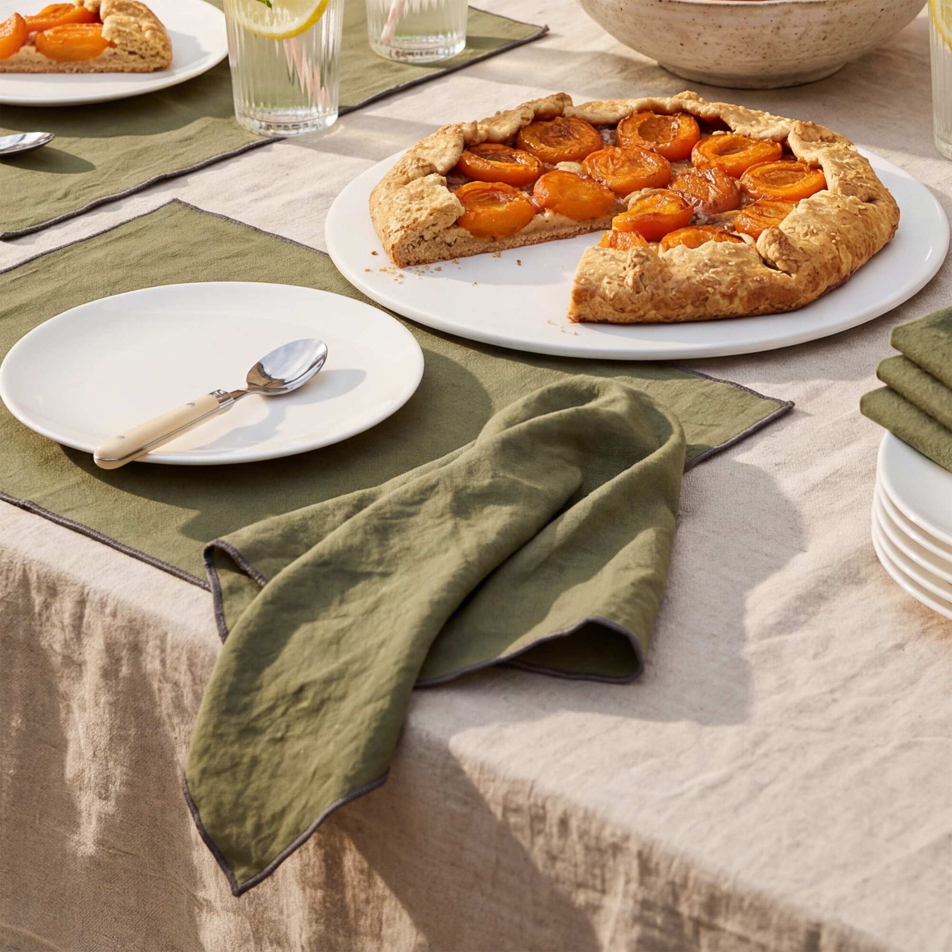 Set of 2 2-in-1 Plain Placemats/Napkins (32x40 cm) - Kiabi Home GREEN