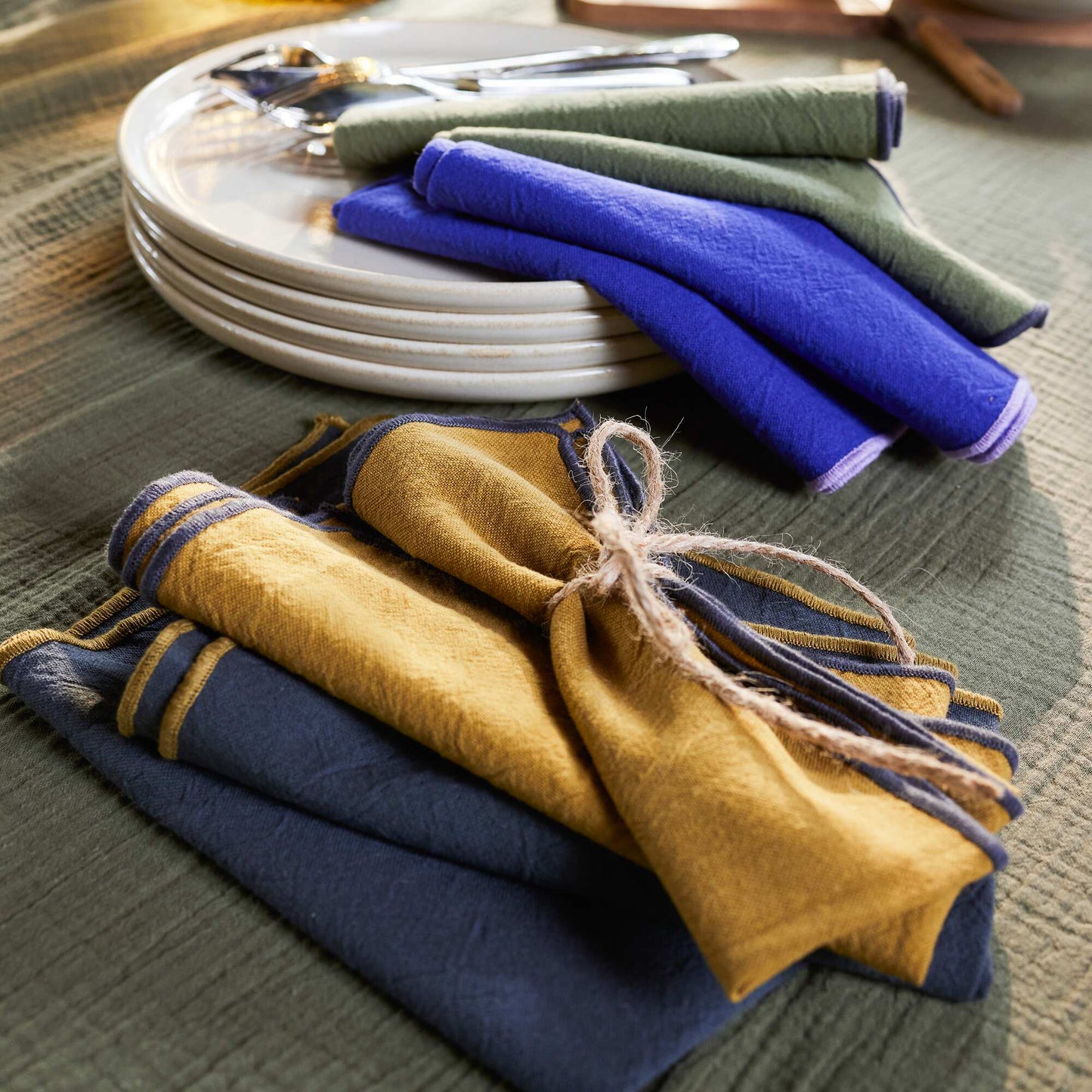 Set of 2 2-in-1 Plain Placemats/Napkins (32x40 cm) - Kiabi Home BEIGE