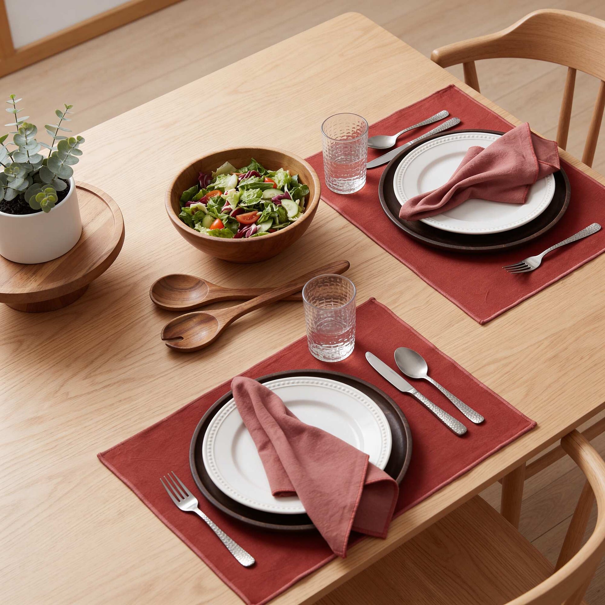 Set of 2 2-in-1 Plain Placemats/Napkins (32x40 cm) - Kiabi Home BROWN