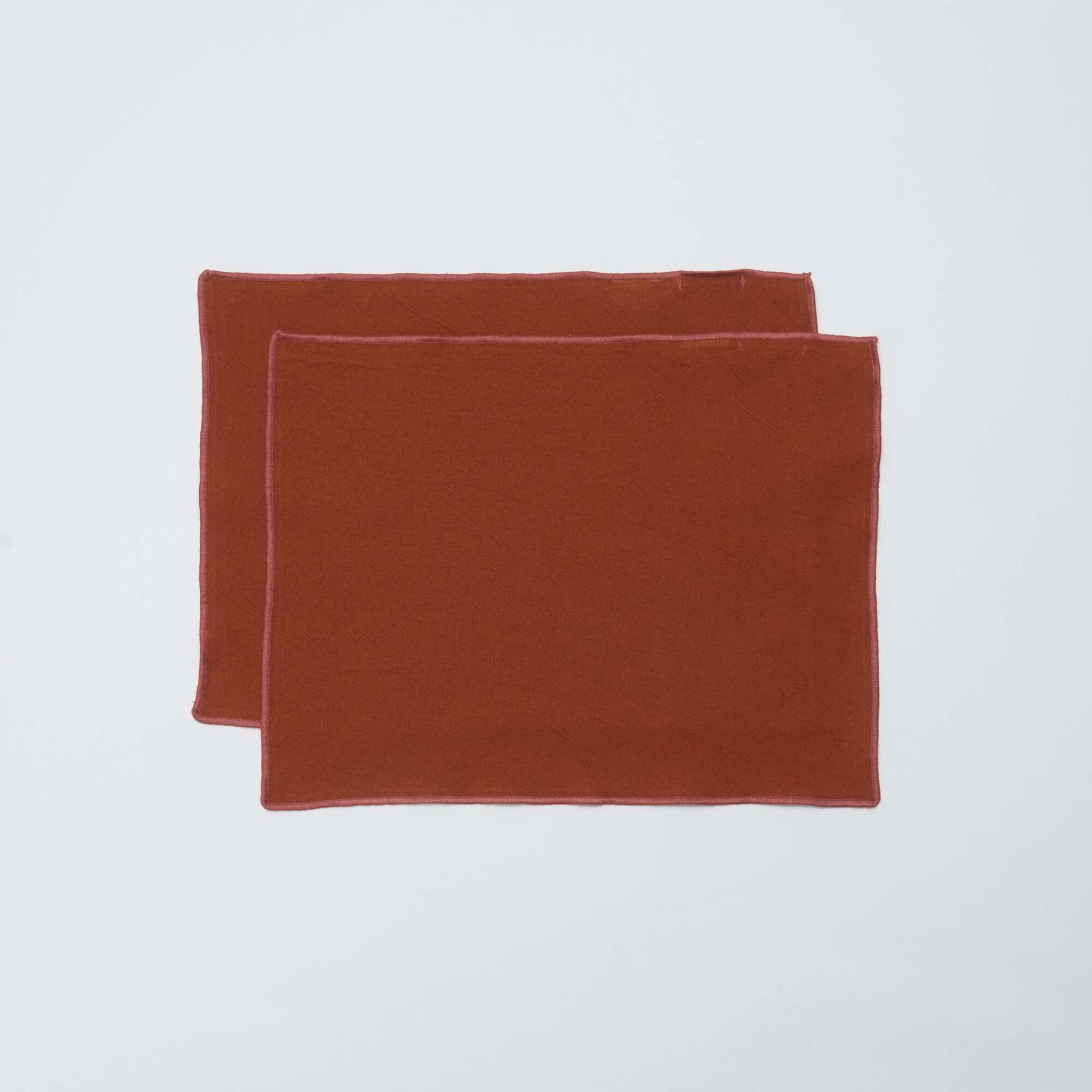 Set of 2 2-in-1 Plain Placemats/Napkins (32x40 cm) - Kiabi Home BROWN