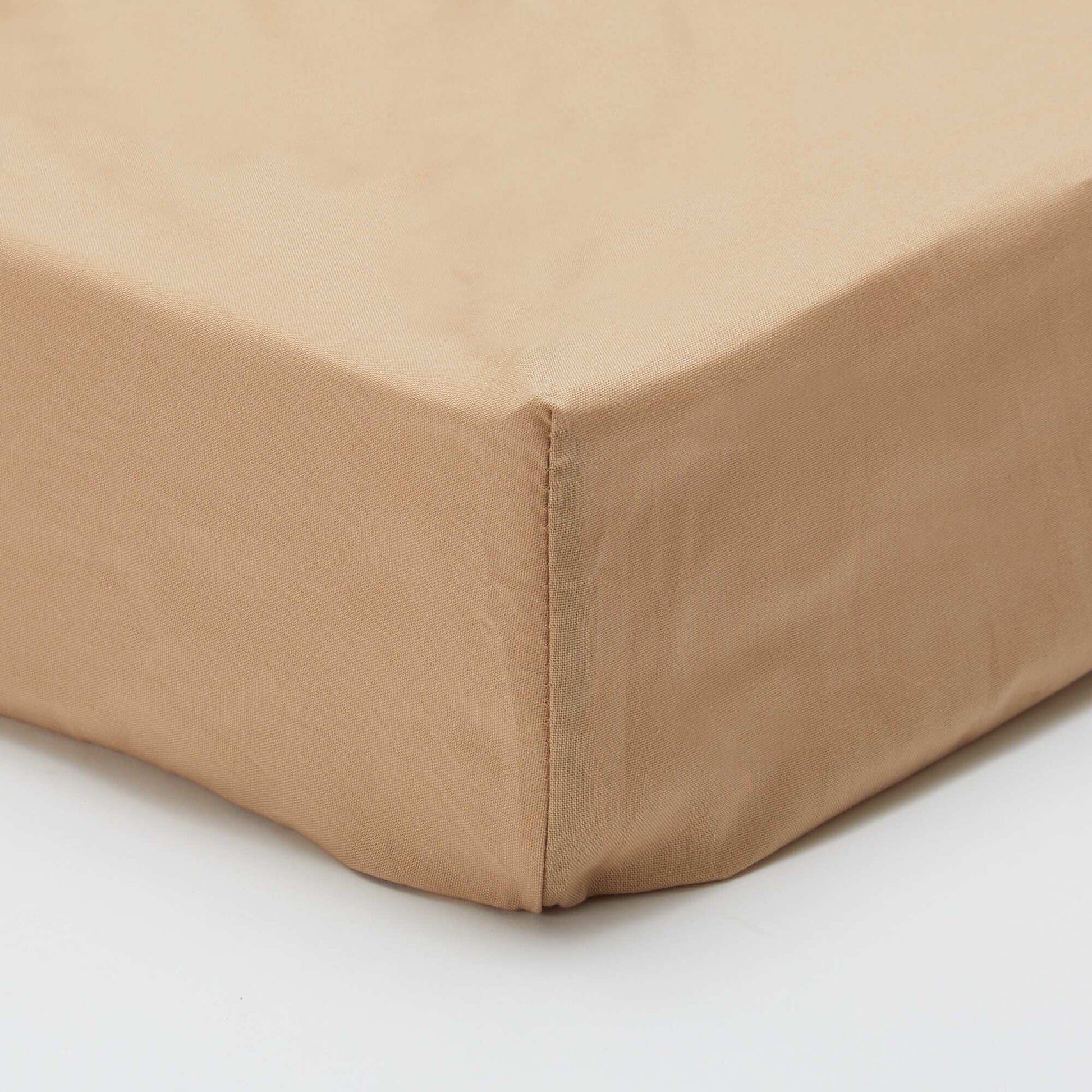 Fitted sheet for 1 person (90x190) in cotton - Kiabi Home BEIGE