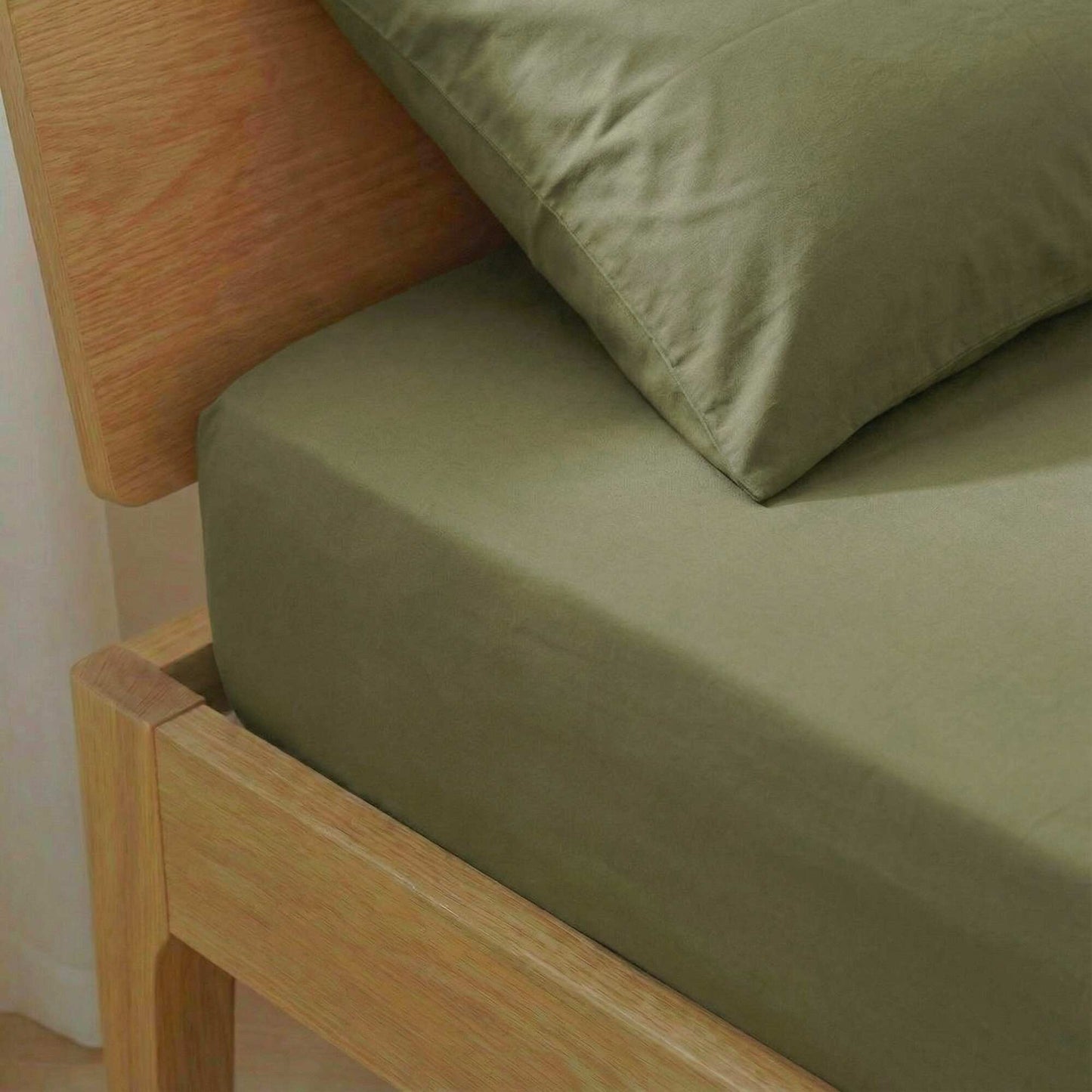 Solid Fitted Sheet 140 x 200 cm GREEN