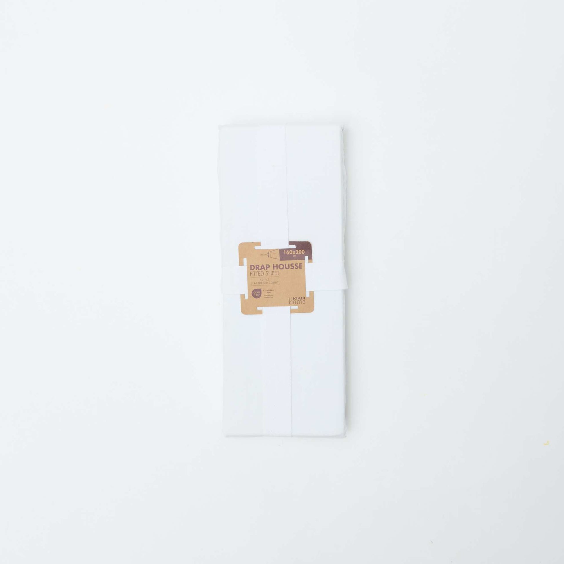 Cotton fitted sheet for double bed (160x200cm) - Kiabi Home WHITE