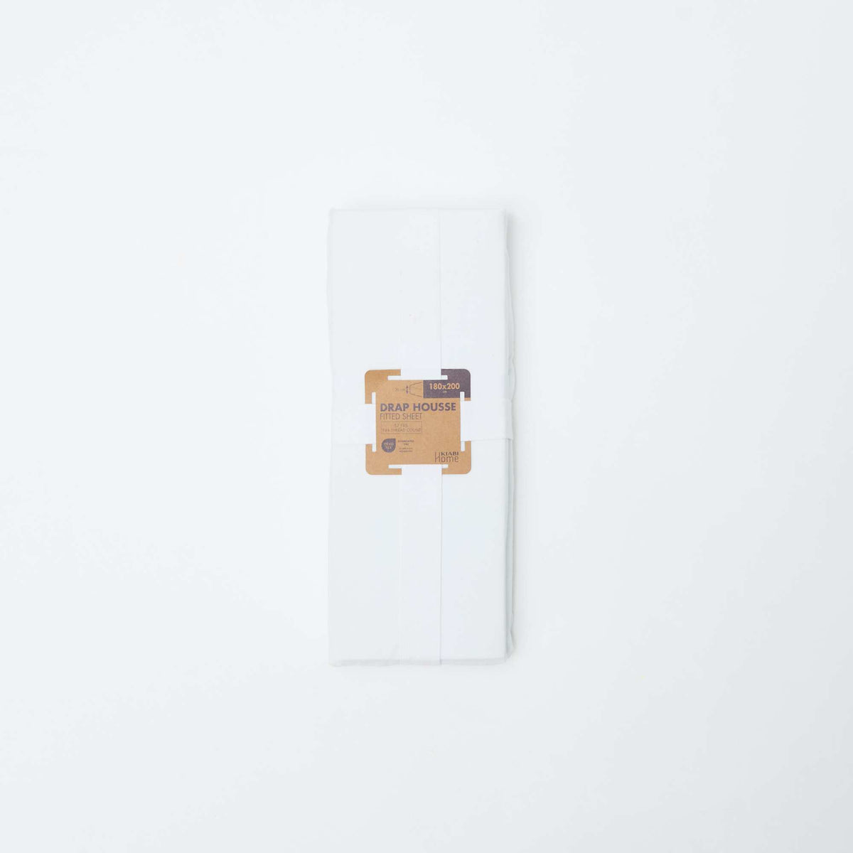 Double Fitted Sheet 180 x 200 cm in Cotton - Kiabi Home WHITE